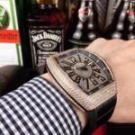 Iced Franck Muller Vanguard V45 SC DT D CD 5N Rose Gold - Image 4