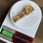 Rolex Day-Date 40 Yellow Gold Champagne Dial Baguette Diamond Hour Markers Clone - Image 8