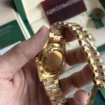 Rolex Day-Date 40 Yellow Gold Champagne Dial Baguette Diamond Hour Markers Clone - Image 4